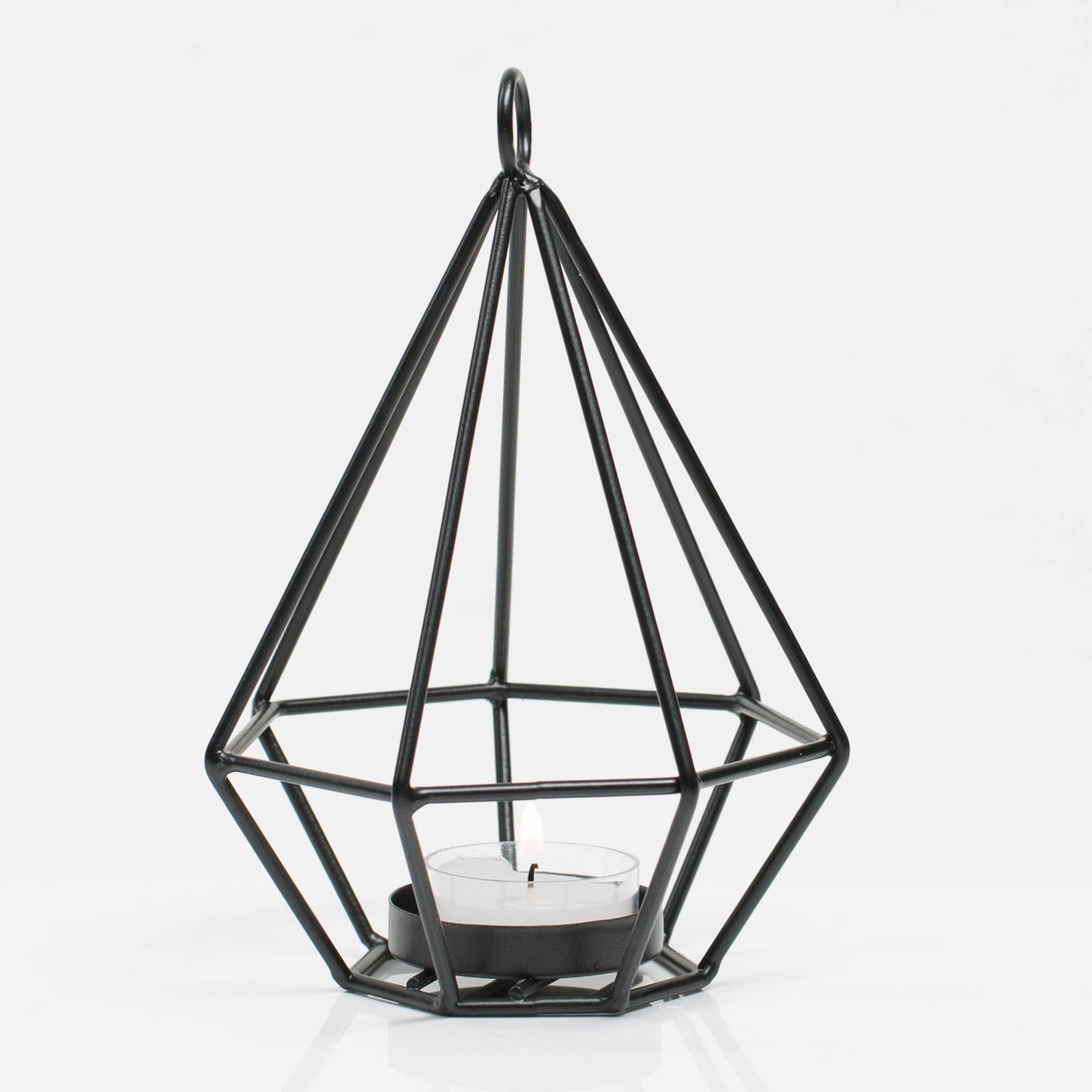 Richland Geometric Tealight Candle Holders - Black Set of 12