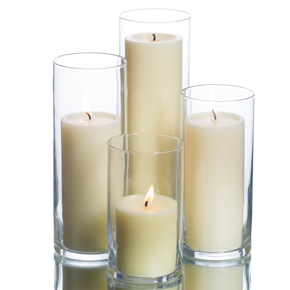 richland pillar candles eastland cylinder holders set of 48
