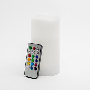 richland led remote control wavy top pillar candle white 3x6 set of 24