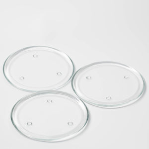richland round glass pillar plate 8 set of 16