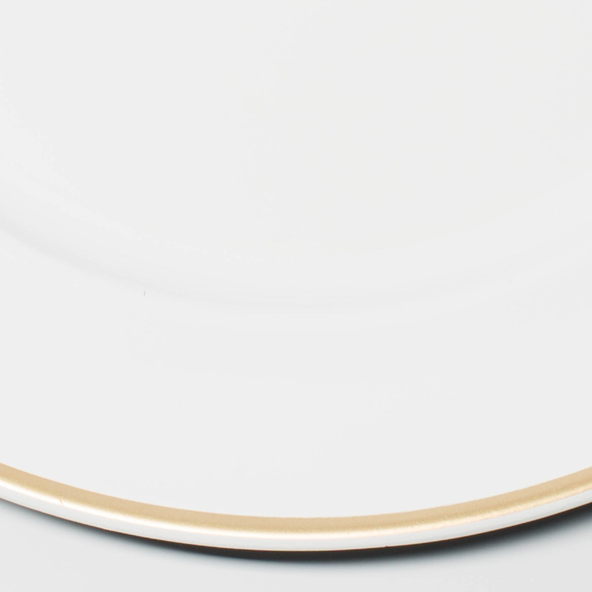 richland white with gold rim charger plate 13