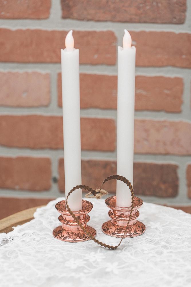 Richland Athena Taper Candle Holder Rose Gold