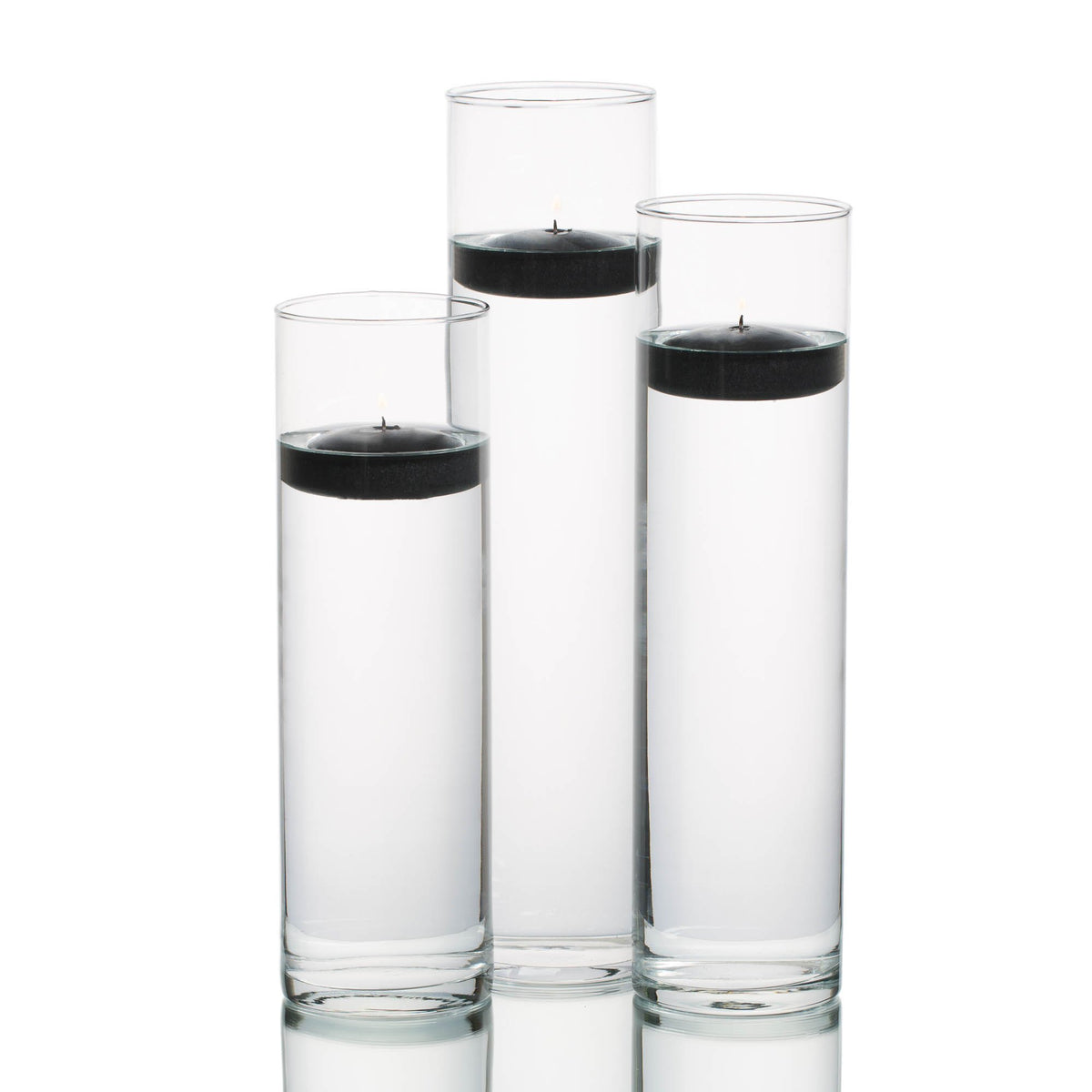 eastland tall cylinder vases with richland floating candles set of 18