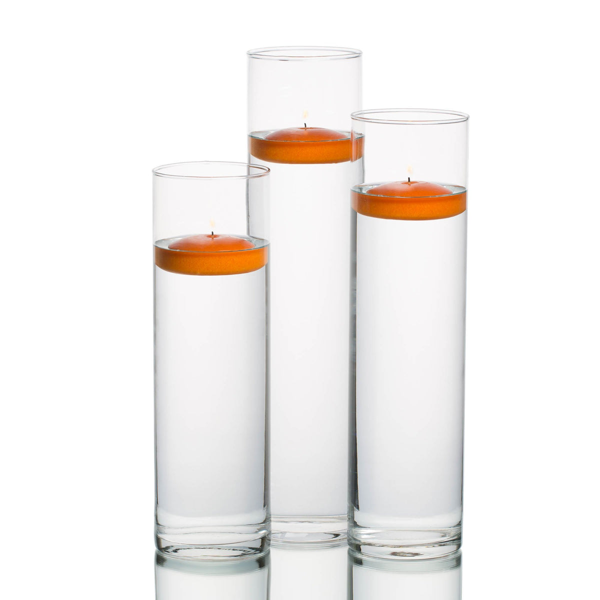 eastland tall cylinder vases with richland floating candles set of 18