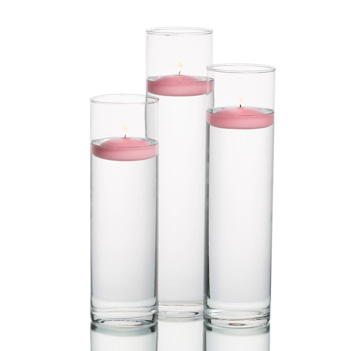 eastland tall cylinder vases with richland floating candles set of 18