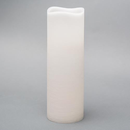 Richland 4" x 12" Large LED Pillar Candle with Wavy Top - Set of 6