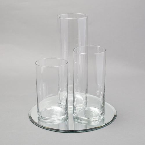 Eastland Round Mirror and Cylinder Vase Centerpiece Set of 4