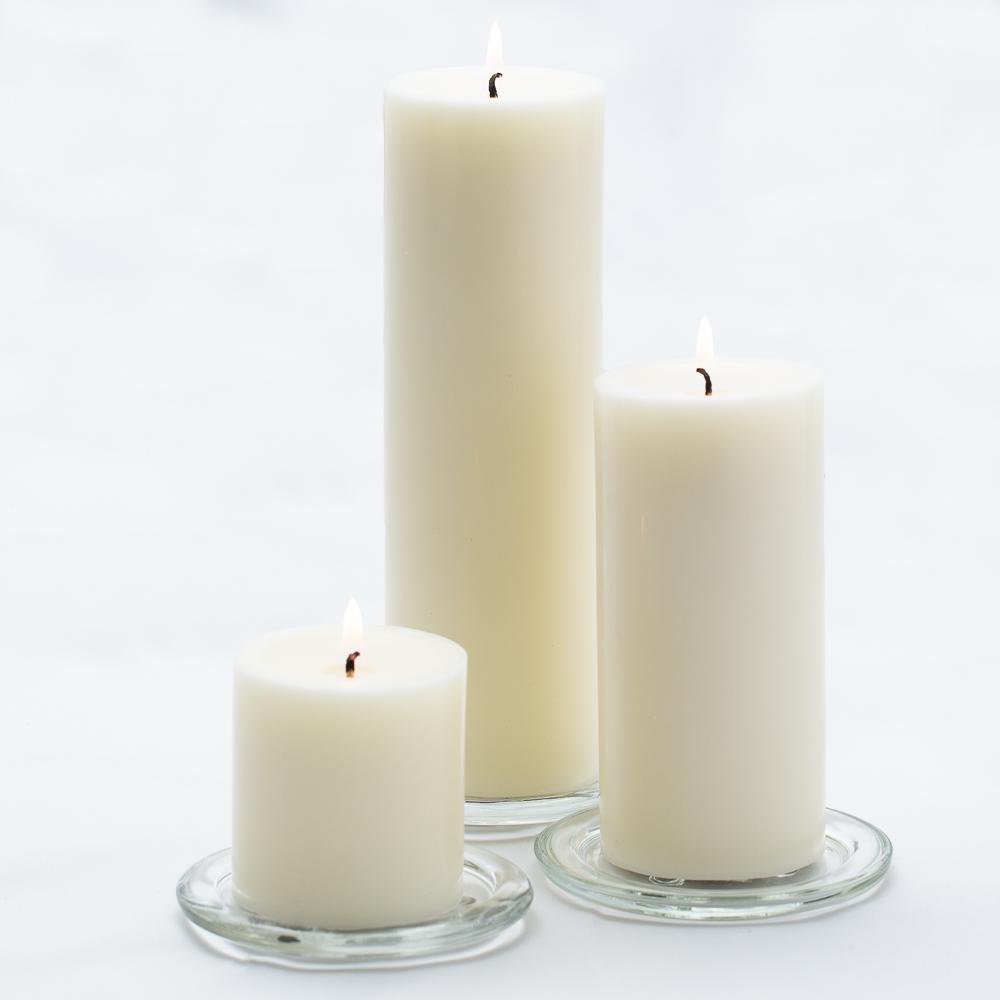 richland pillar candles 3 x3 3 x6 3 x9 light ivory set of 18