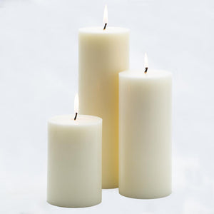 richland pillar candles 4 x6 4 x9 4 x12 light ivory set of 3