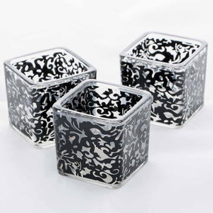 Richland Votive Holder Square Black Lace Set of 72