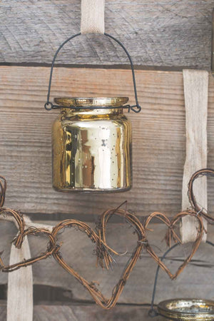 Richland Hanging Holder Mercury Metallic Gold Set of 48