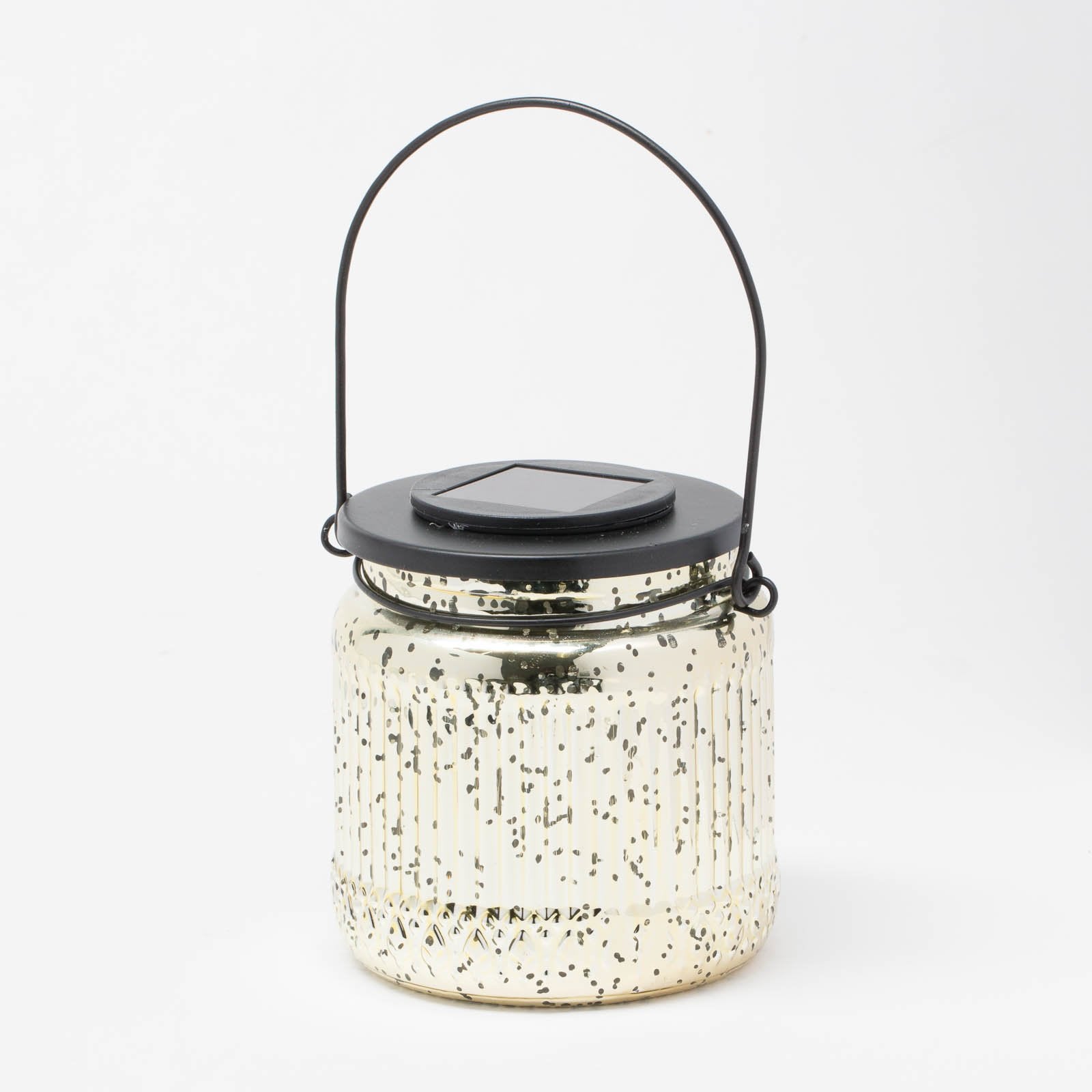Richland Ribbed Mercury Solar Jar – Gold Set of 12