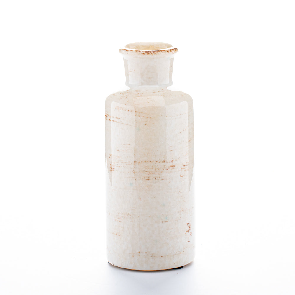Richland Farmhouse White Ceramic Vase