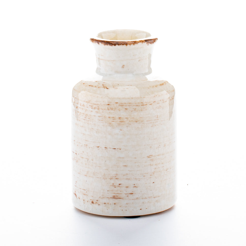 Richland Farmhouse White Ceramic Vase
