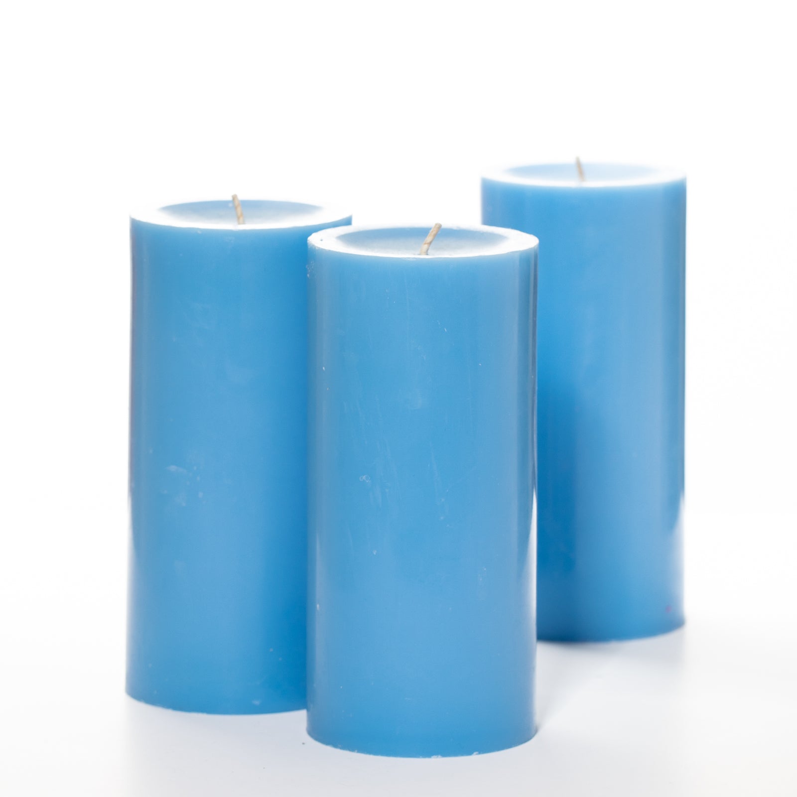 Richland Pillar Candles 3"x6" Light Blue Set of 6