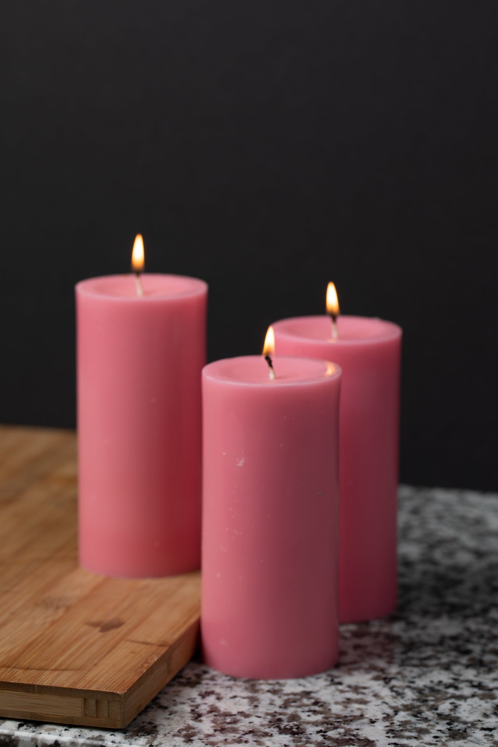 Richland Pillar Candles 3"x6" Pink Set of 12