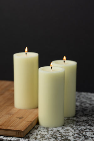 Richland Pillar Candles 3"x6" Ivory Set of 6