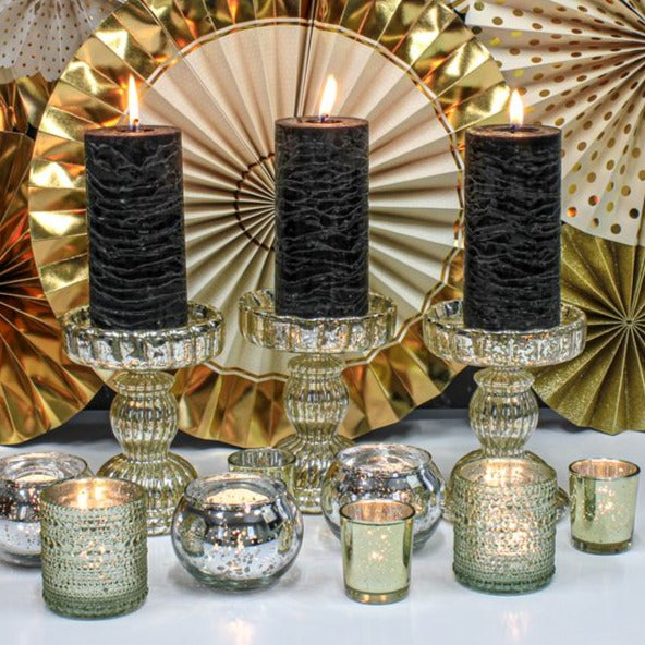 Richland Metallic Gold Mercury Votive Holders Set of 12