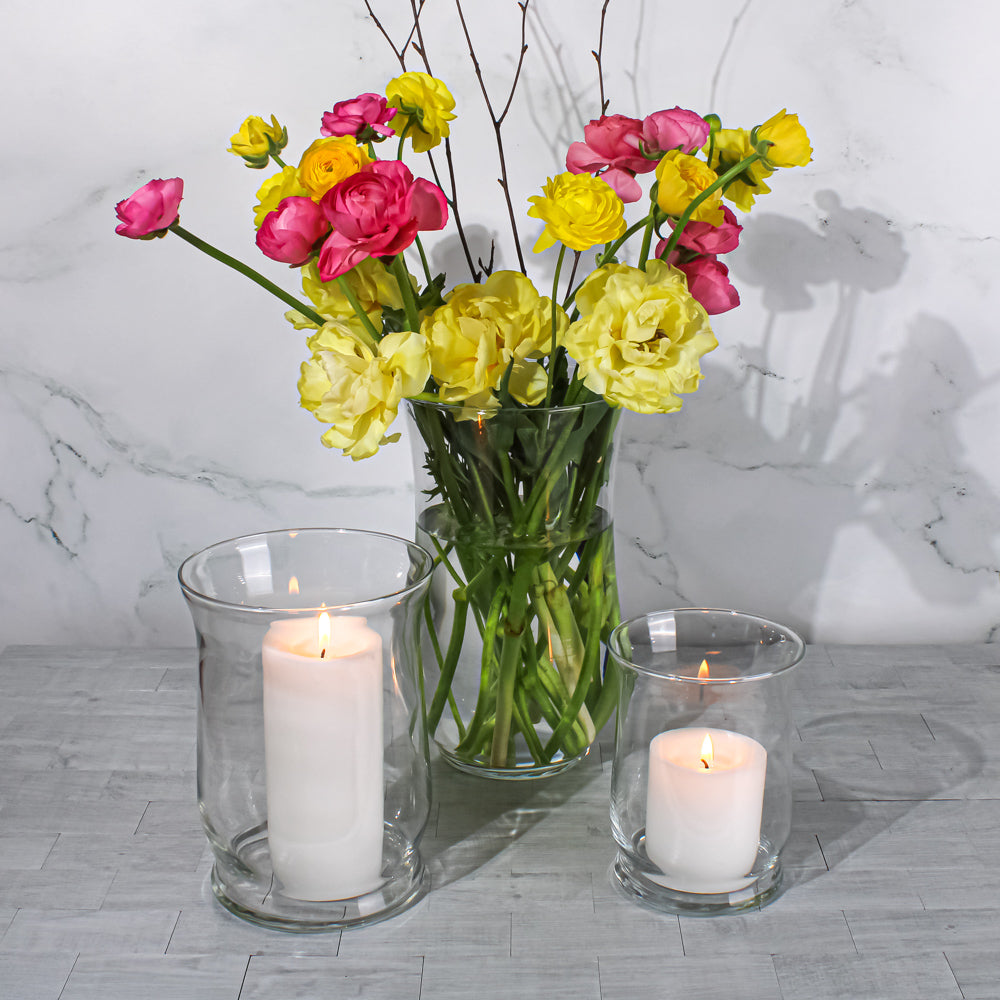 Eastland Adorn Hurricane Vase 8" Set of 4