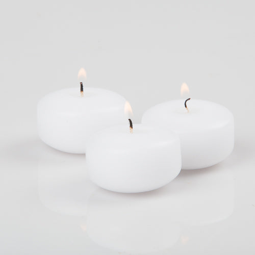 Eastland Grande Hurricane Holders & Richland Floating Candles 2" Set of 24