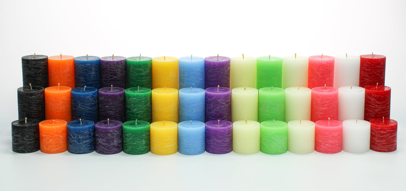 Richland Rustic Pillar Candle 3"x 3" Black