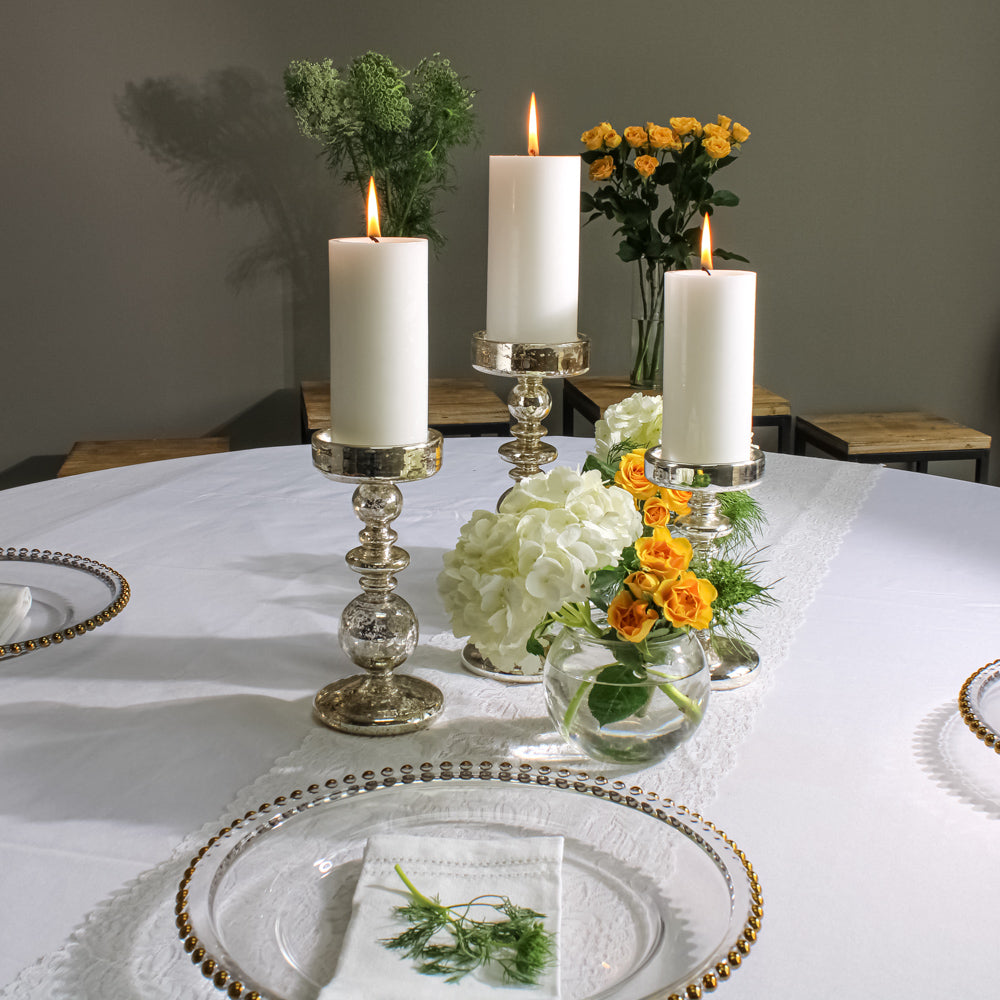 Richland 13" Gold Beaded Glass Charger Plate