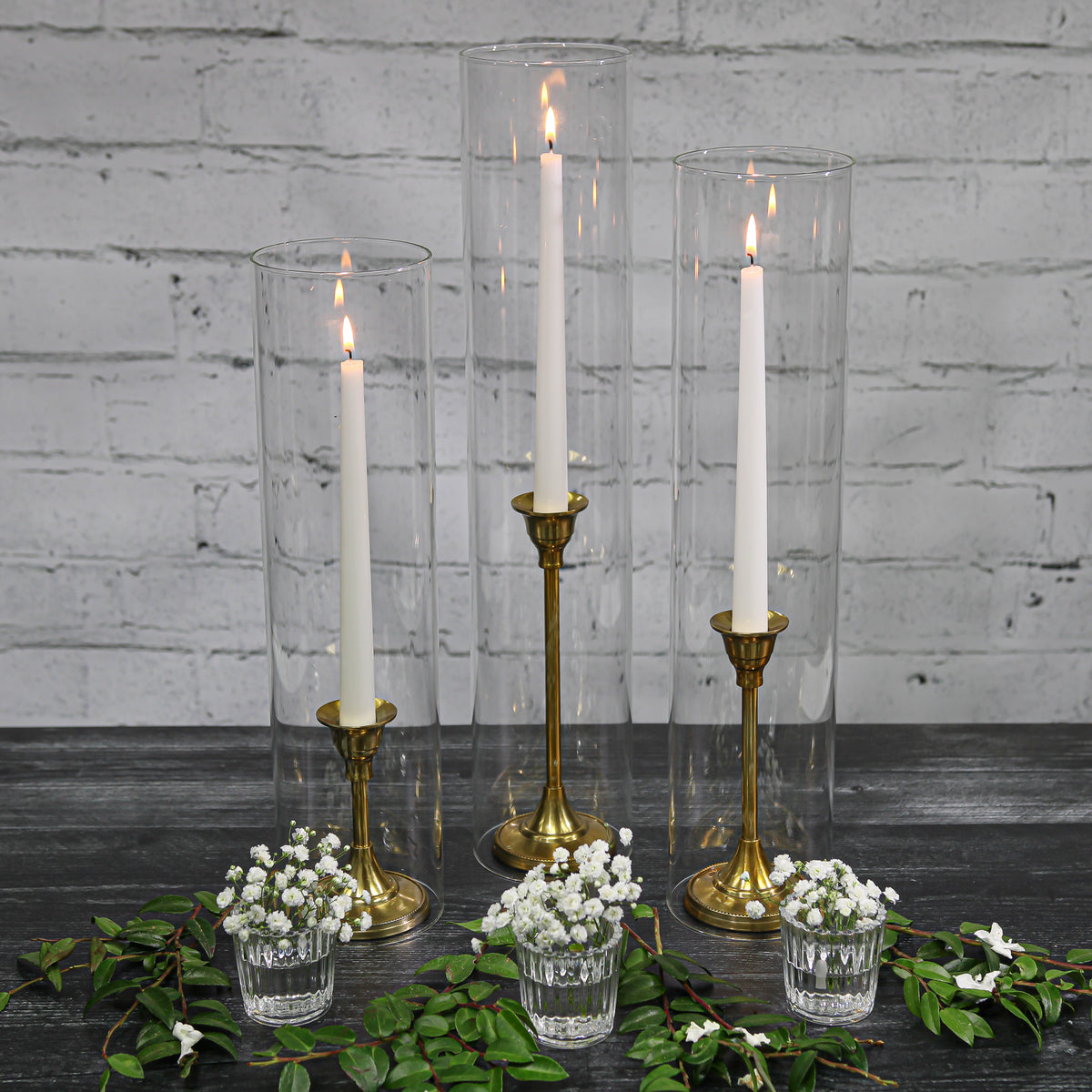 Taper Candlestick Gold 7in