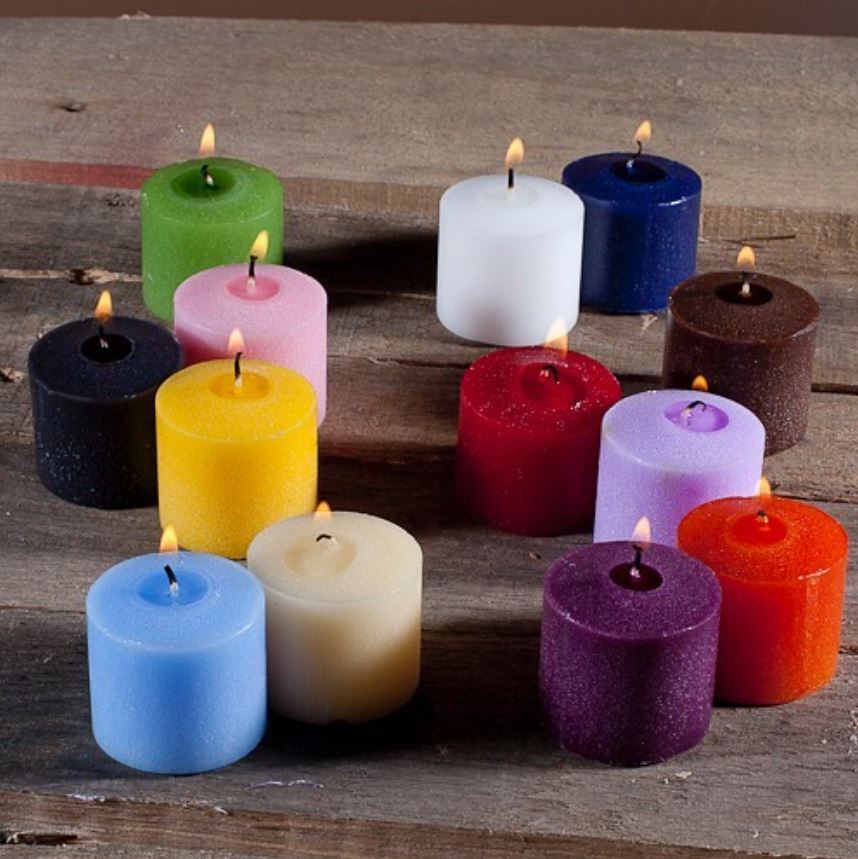 set of 72 assorted 10 hour scented richland votive candles