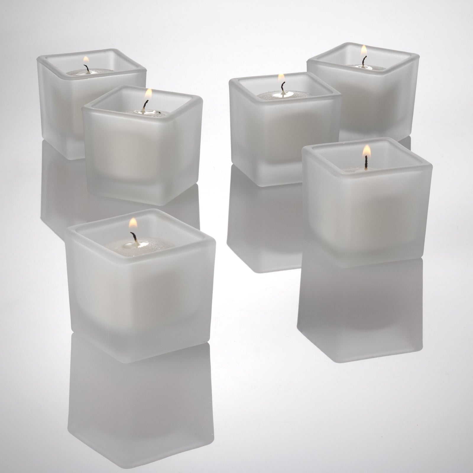 eastland square votive candle holder frosted set of 144