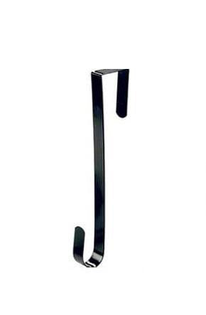 Black Metal Wreath Hanger Over the Door, 13.25 Inch