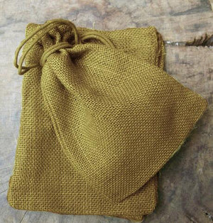 12 Burlap Bags Moss Green 5x7
