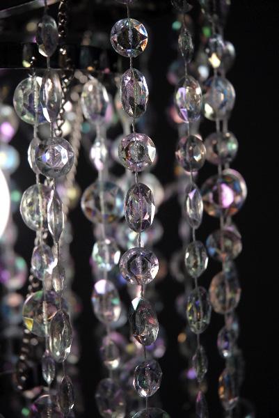 Crystal Decorative 3 Tier Chandelier 34in  Plug In
