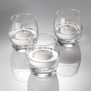Eastland Grande Hurricane Holders & Richland Floating Candles 2" Set of 24