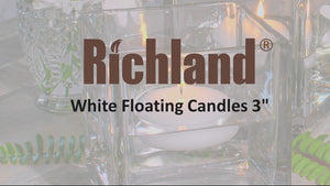 Richland Floating Candles 3" White Set of 12