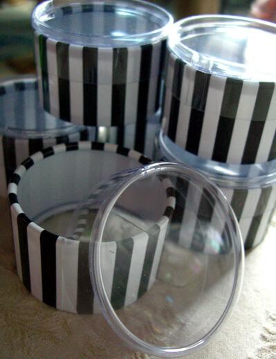 black white st tropez favor boxes six boxes striped 2