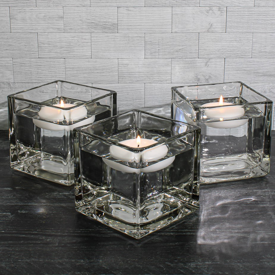 Richland Floating Candles 3" White Set of 24