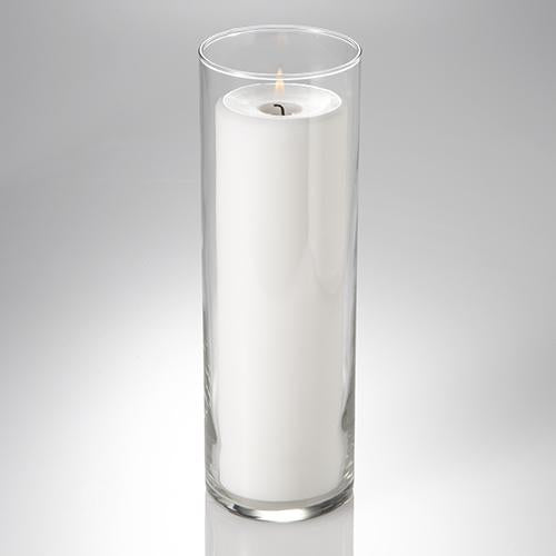 Richland Pillar Candle 9" & Eastland Cylinder Holder 10.5 inch Set of 12