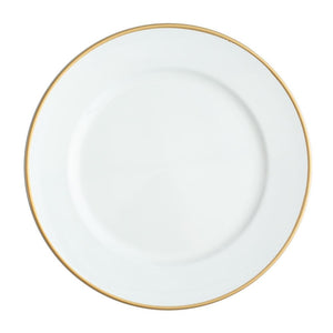 Richland 13" White with Gold Rim Charger Plate
