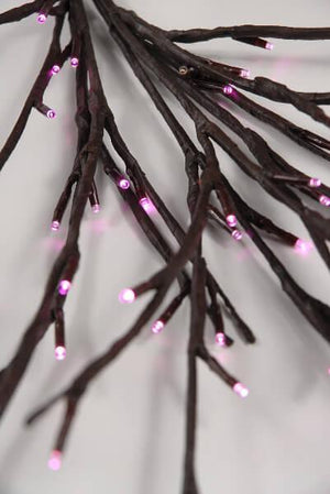 led willow branches pink battery operated
