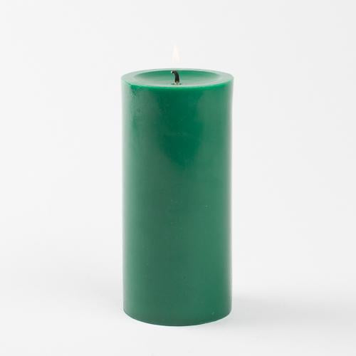 Richland Pillar Candle 3"x6" Dark Green