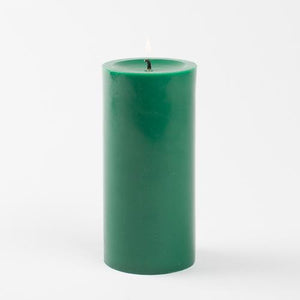 richland pillar candles 3 x6 dark green set of 6