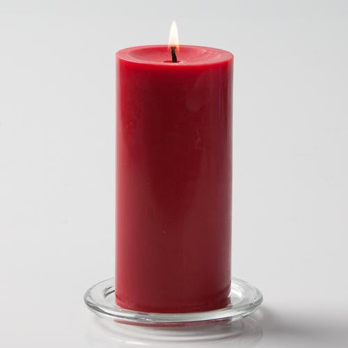 Richland Pillar Candles 3"x6" Red Set of 6