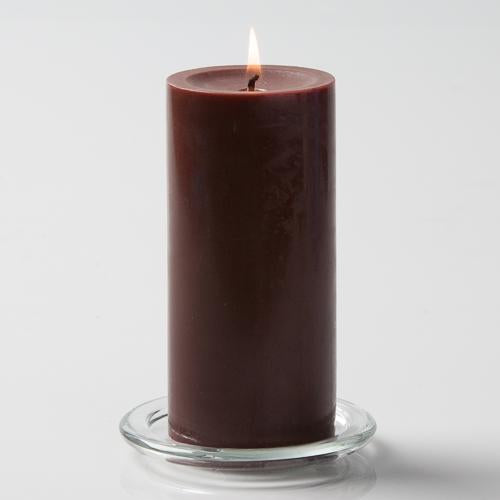 Richland Pillar Candles 3"x6" Brown Set of 12