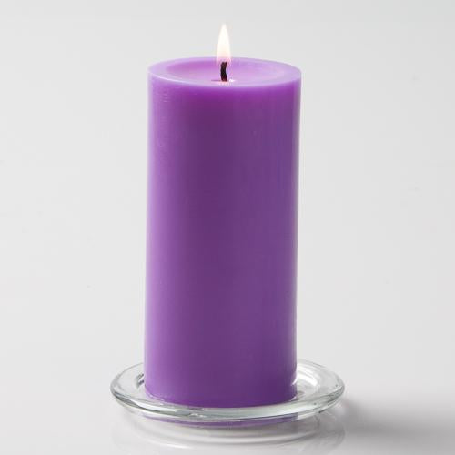 Richland Pillar Candles 3"x6" Lavender Set of 6