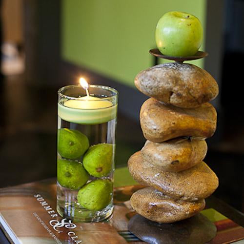 richland floating candles 3 green set of 72