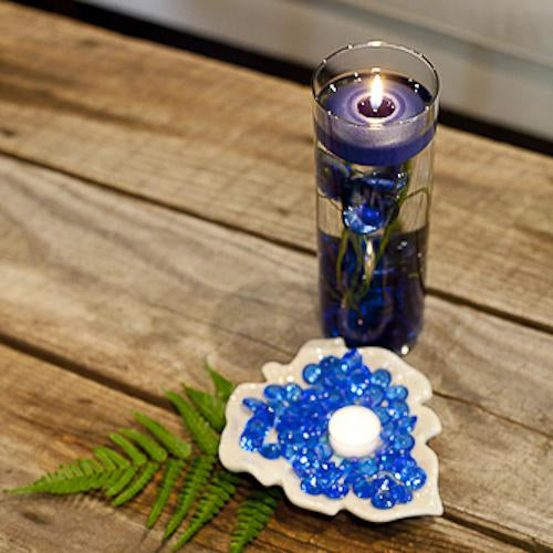richland floating candles 3 navy blue set of 72