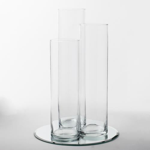 Eastland 12" Mirror and Tall Cylinder Vase Centerpiece Set of 4