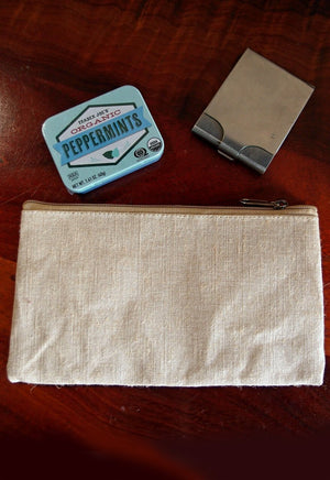 Zippered 9" x 5" Burlap Bag Set of 6