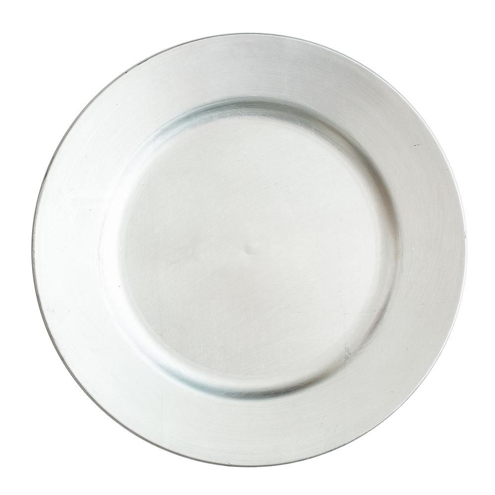 Richland Plain Charger Plate 13" Silver Set of 24