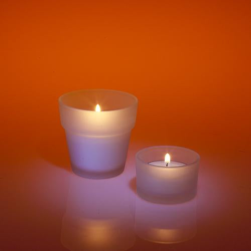 eastland flowerpot votive candle holder frosted set of 72